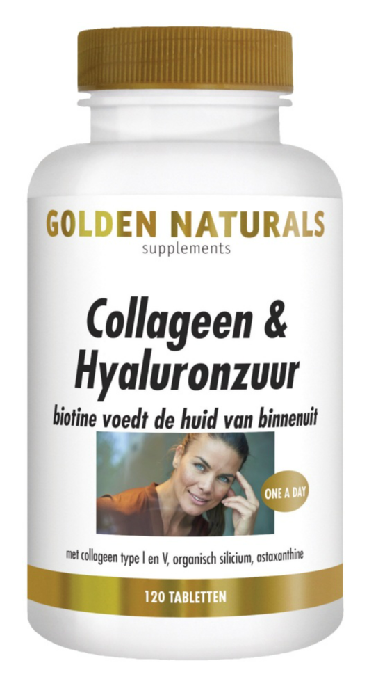 Golden Naturals Collageen & Hyaluronzuur Tabletten