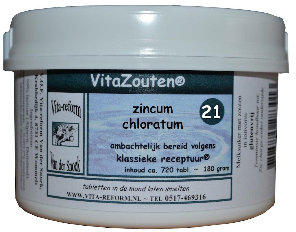VitaZouten Nr. 21 Zincum Chloratum Muriaticum 720st