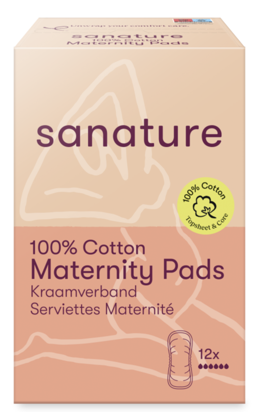 Sanature 100% Cotton Maternity Pads Kraamverband