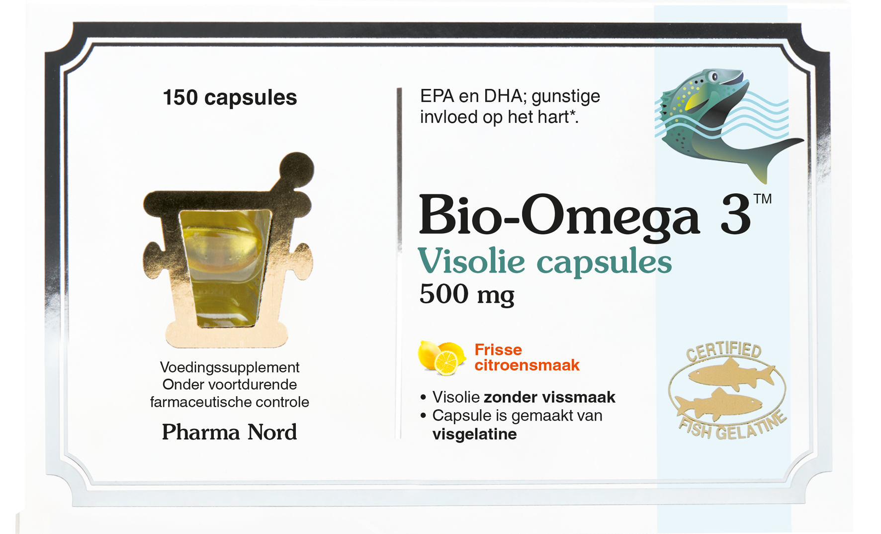 Pharma Nord Bio-Omega 3 Visolie 500mg Capsules