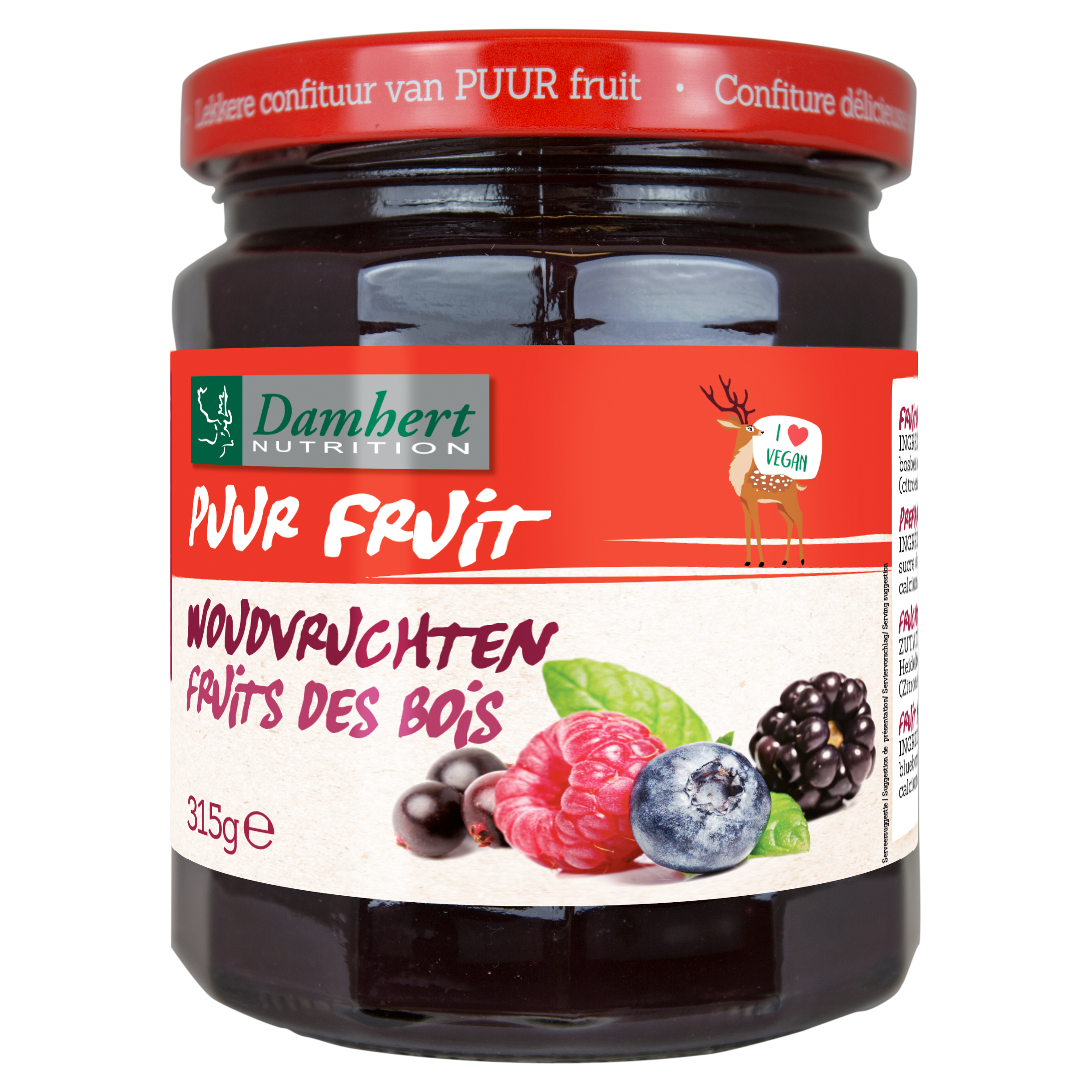 Damhert Puur Fruit Confituur Woudvrucht