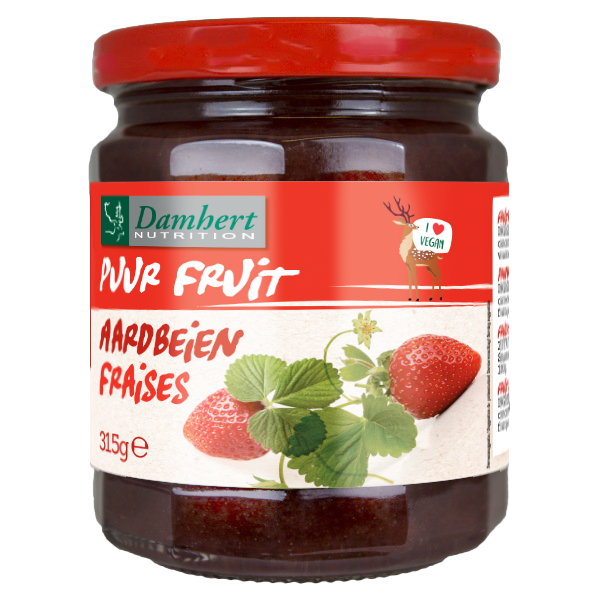 Damhert Puur Fruit Confituur Aardbei