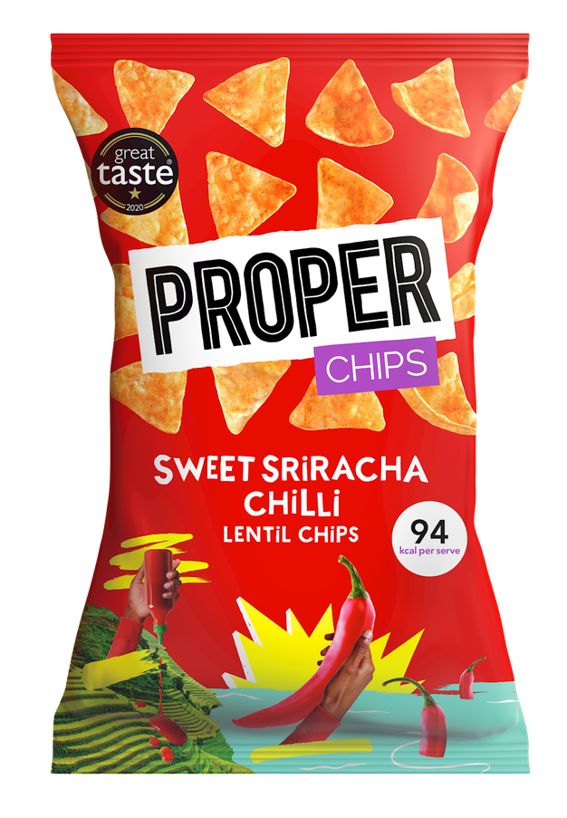 PROPER Sweet Sriracha Chilli Lentil Chips