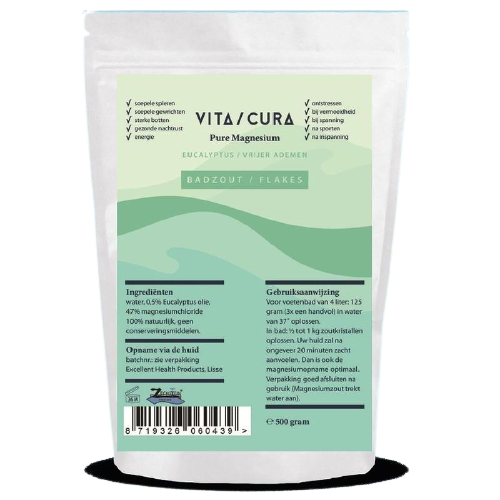 Vita Cura Pure Magnesium Eucalyptus Badzout Vlokken