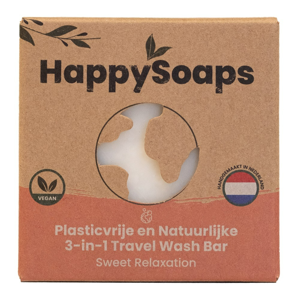 Happysoaps 3-In-1 Travel Wash Bar – Sweet Relaxation