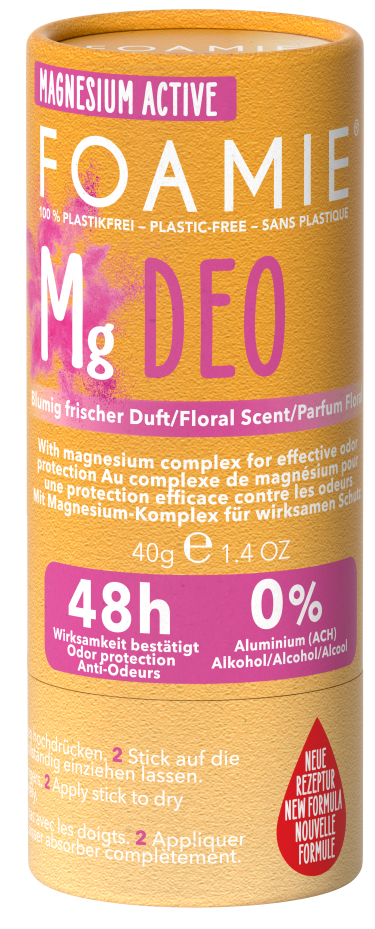 Foamie Magnesium Active Plastic Free Deo Floral Scent 48H