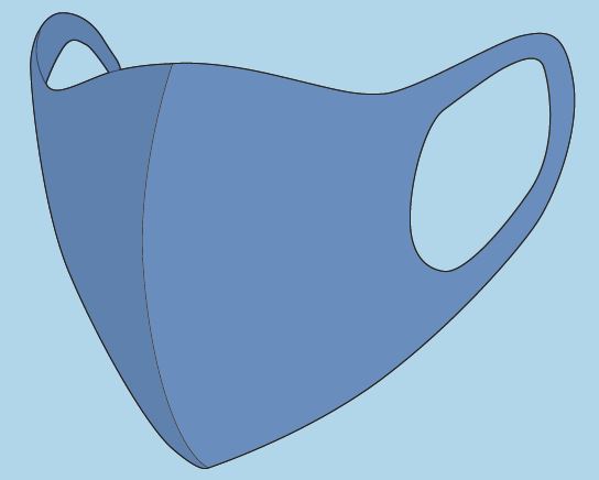 Mondkapje Blauw One Size - Uitwasbaar