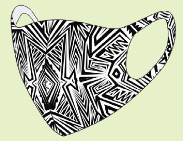 Mondkapje Tattoo One Size - Uitwasbaar