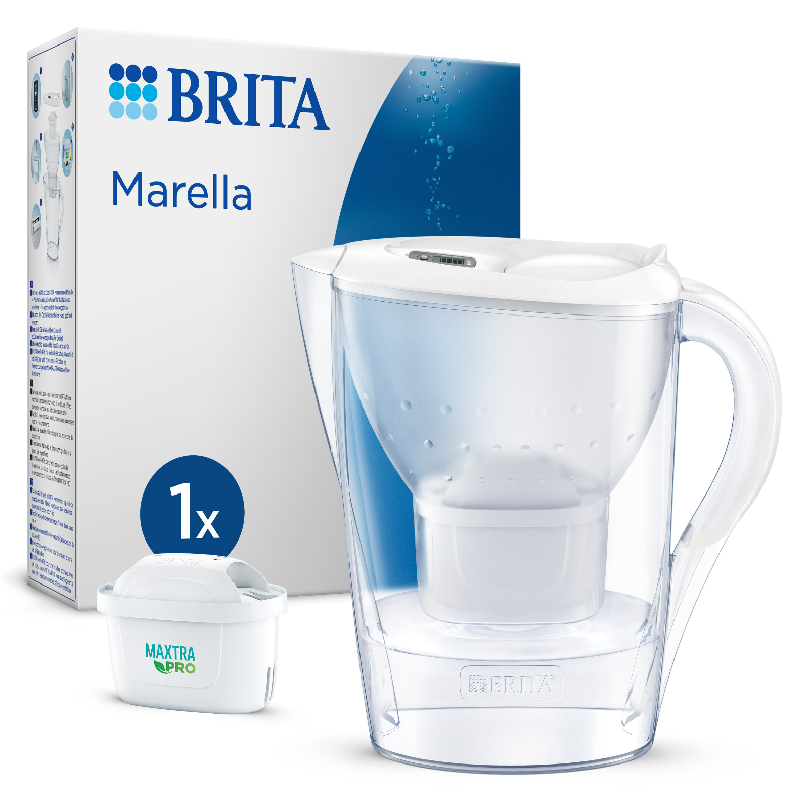 Brita Waterfilterkan Marella Wit + 1 Maxtra Filterpatroon