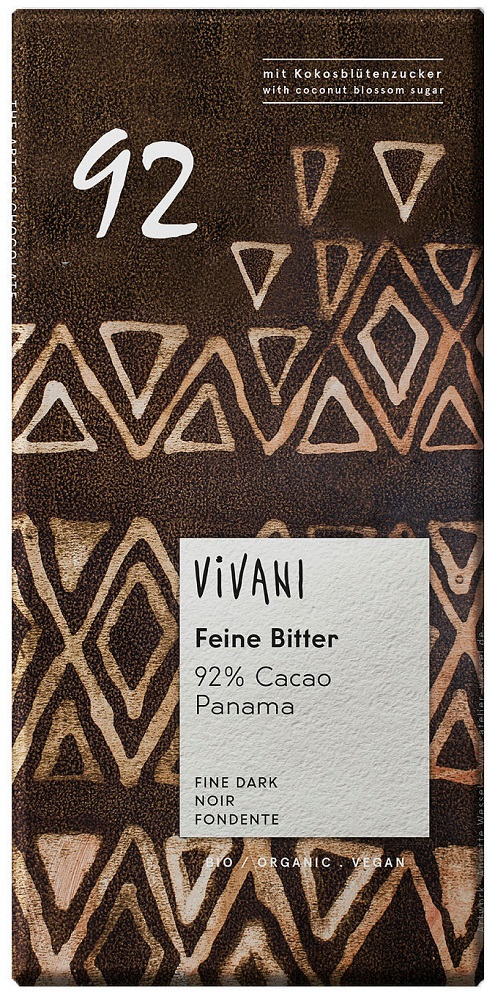 Vivani Chocoladereep Puur 92% Cacao