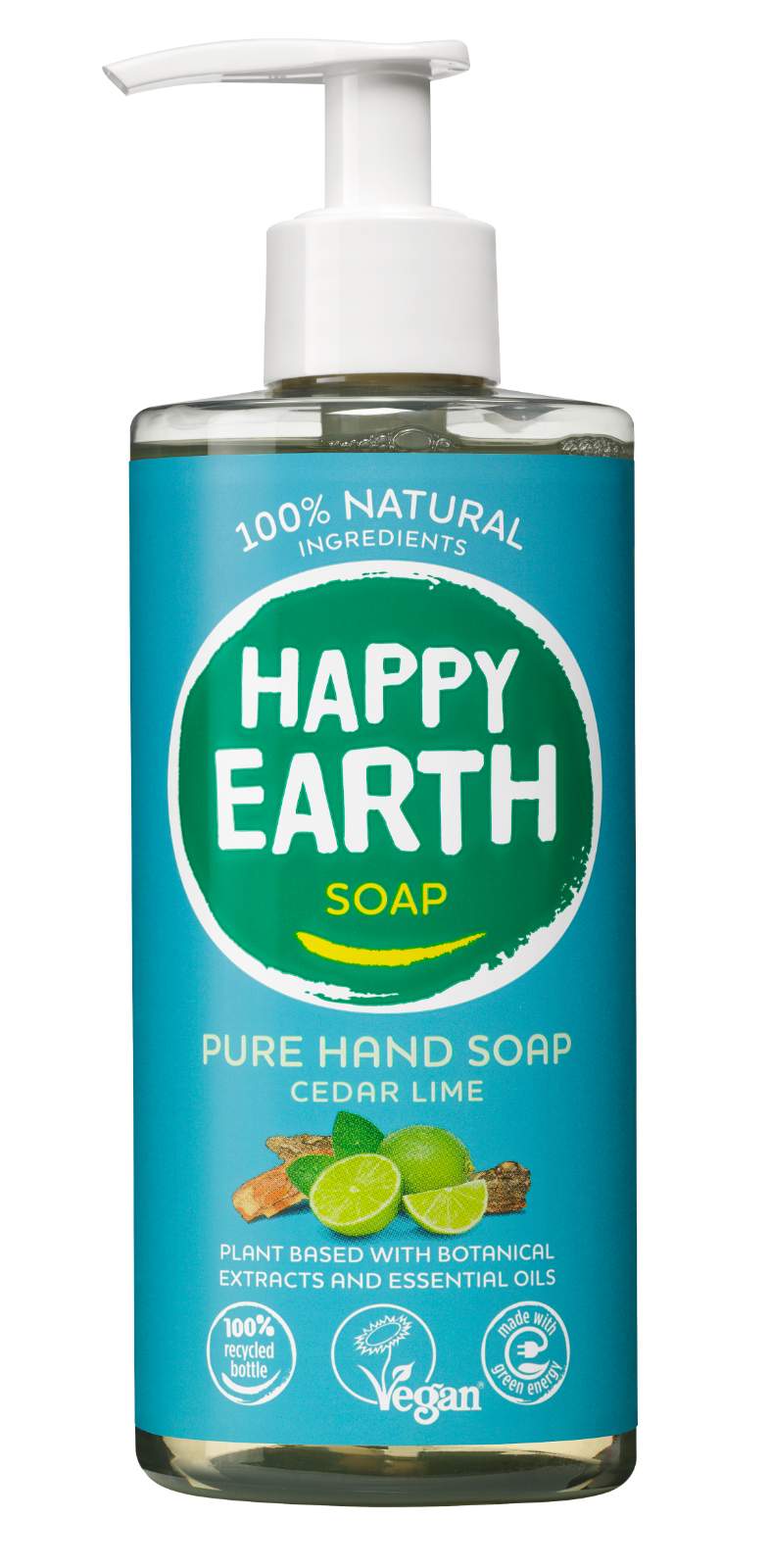 Happy Earth 100% Natural Hand Soap Cedar Lime