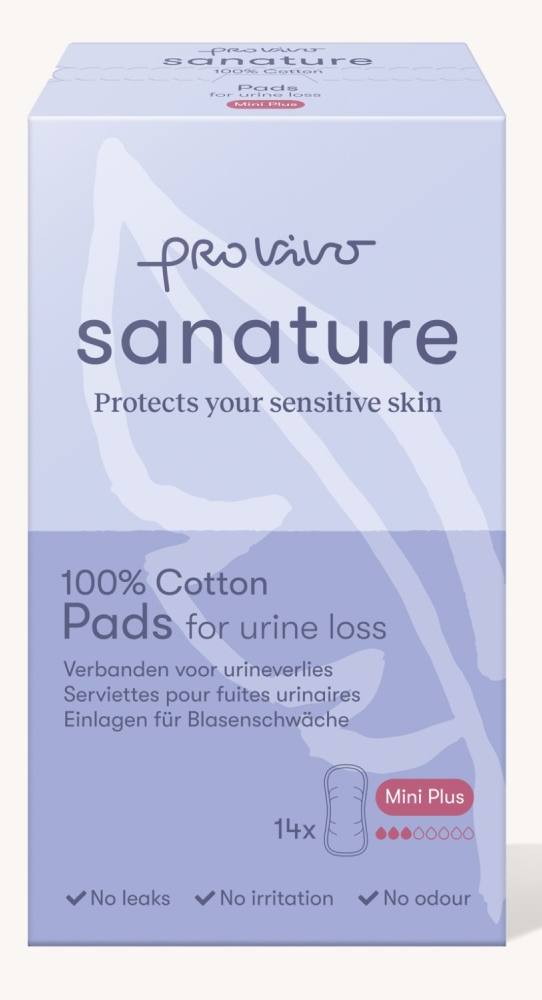 Sanature Pro Vivo 100% Katoen Verbanden voor Urineverlies Mini Plus