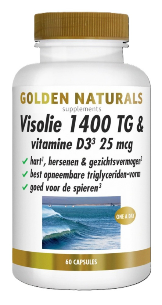 Golden Naturals Visolie 1400 TG & Vitamine D3 25mcg Capsule