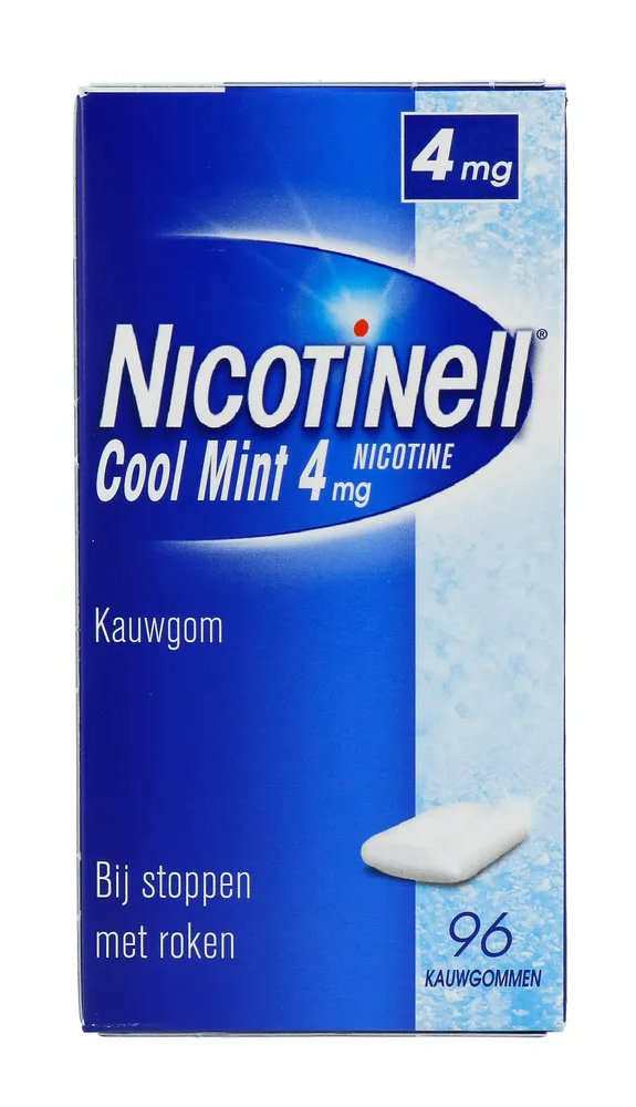Nicotinell Kauwgom Cool Mint 4mg -  voor stoppen met roken