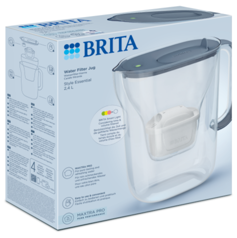 Brita Waterfilterkan Style Essential Cool Stone Blue