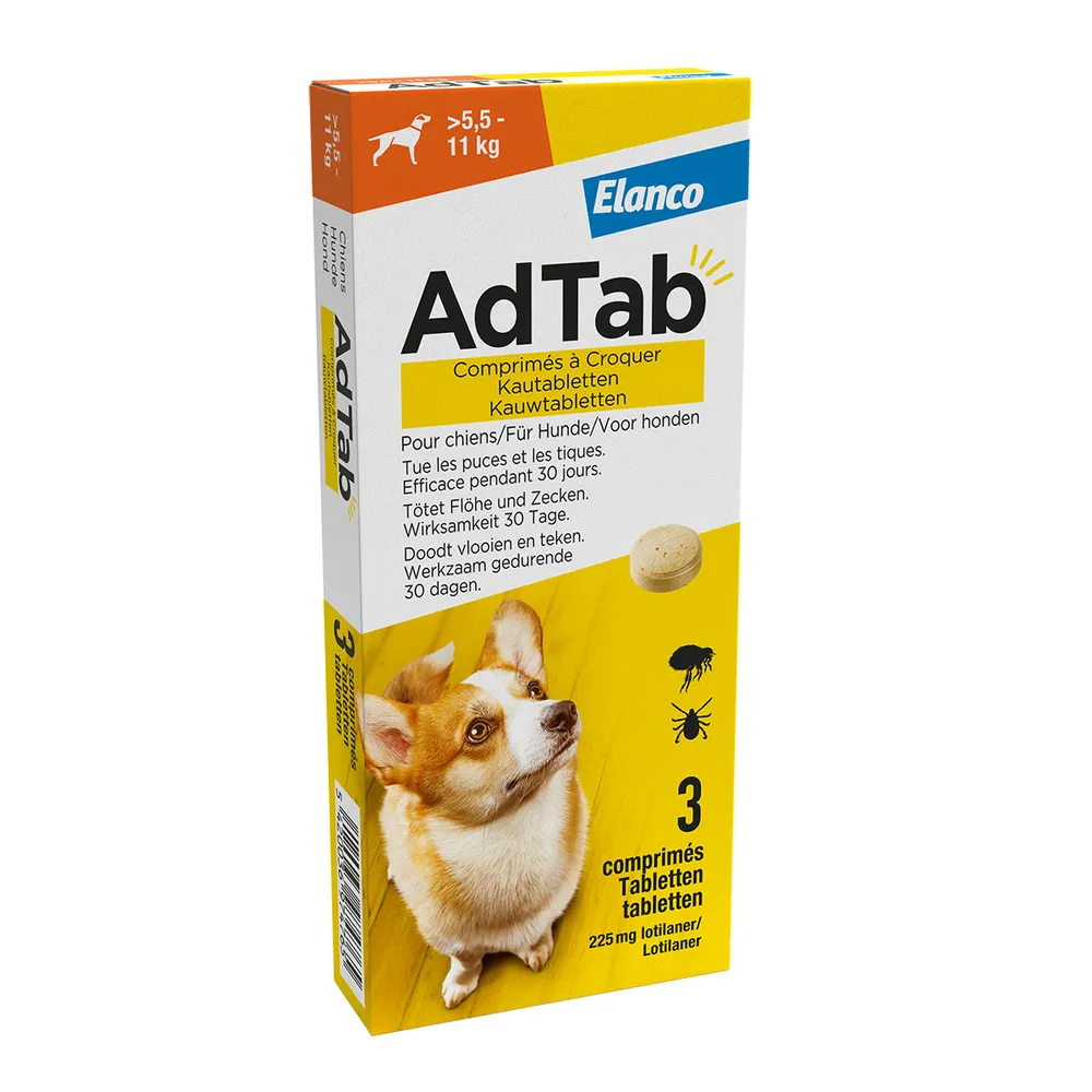 Advantage AdTab Hond 5,5 - 11 kg Kauwtabletten