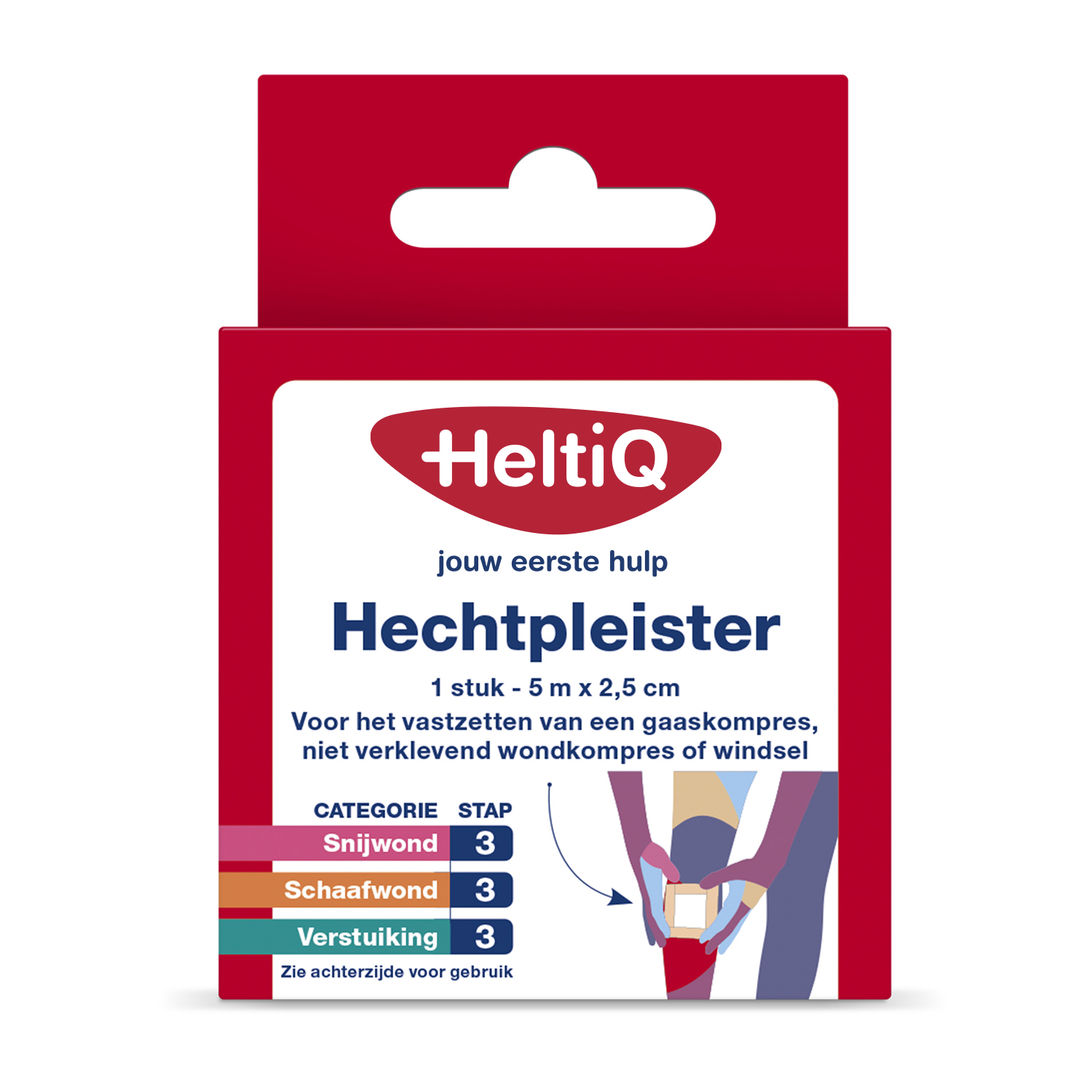 HeltiQ Hechtpleister 2,5cmx5m