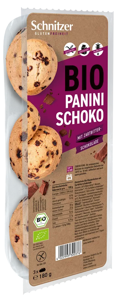 Schnitzer Panini Schoko Glutenvrije Maisbroodjes