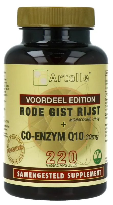 Artelle Rode Gist Rijst Co-Enzym Q10 Vegacapsules