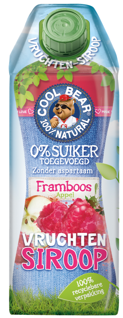 Cool Bear Framboos Appel Vruchtensiroop