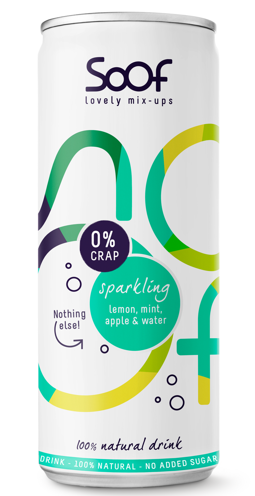 Soof Drink Sparkling Citroen, Munt, Appel & Water