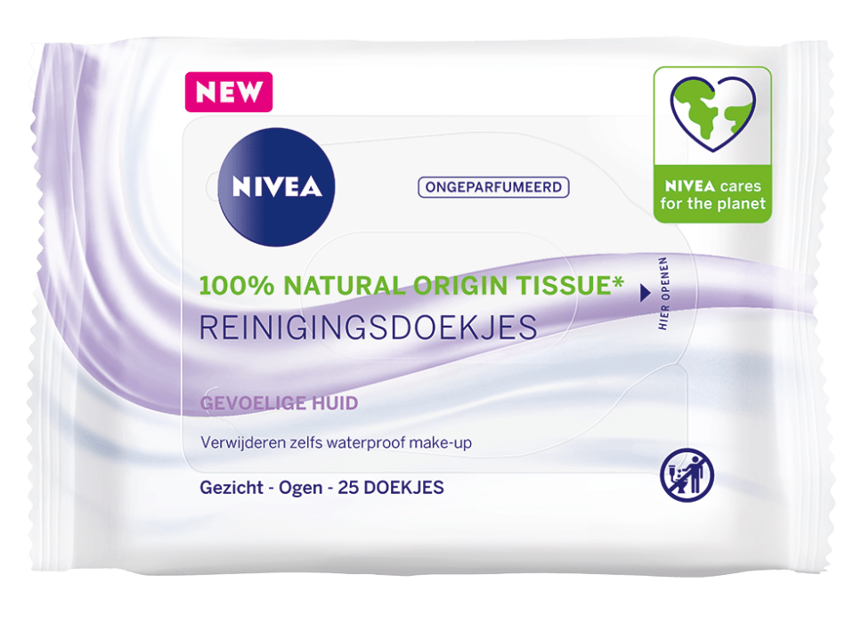 Nivea 3-in-1 Reinigingsdoekjes Gevoelige Huid