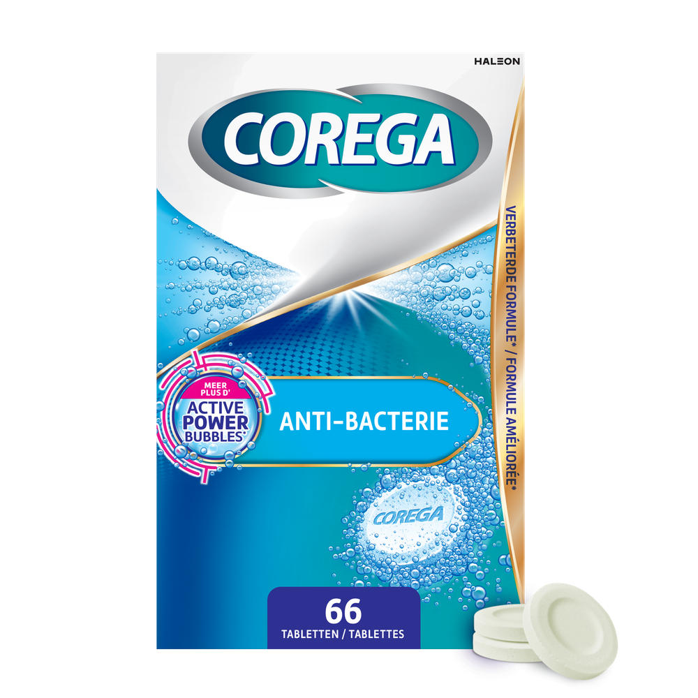 Corega Anti-bacterie Dagelijkse Reiniger Tabletten
