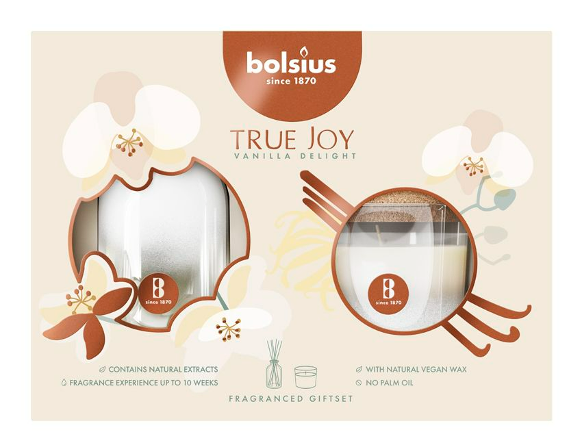 Bolsius True Joy Vanilla Delight Fragranced Giftset