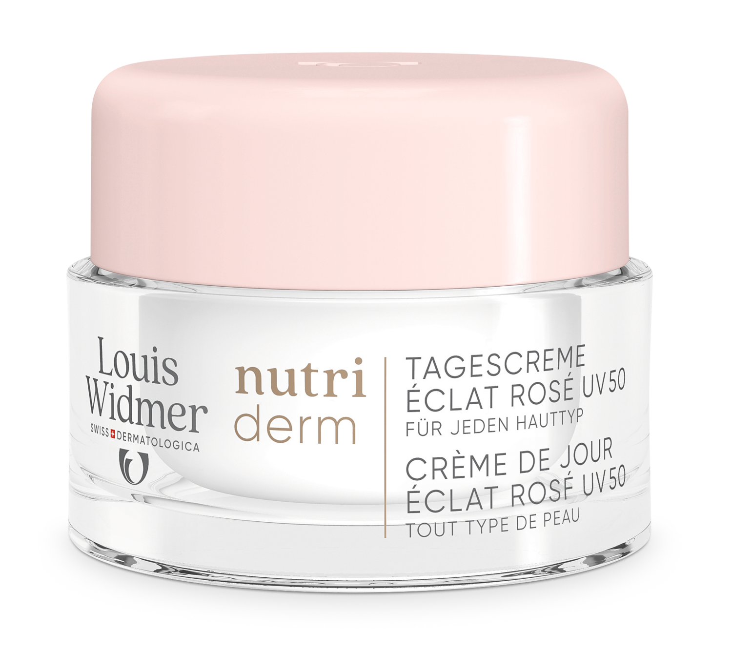 Louis Widmer Nutriderm Dagcrème Éclat Rosé UV 50 Licht Geparfumeerd