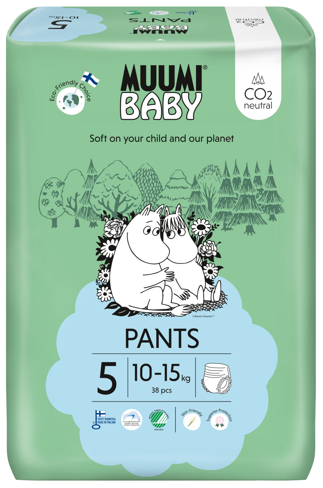 Moomin Baby Ecologische Luierbroekjes 5 Maxi+