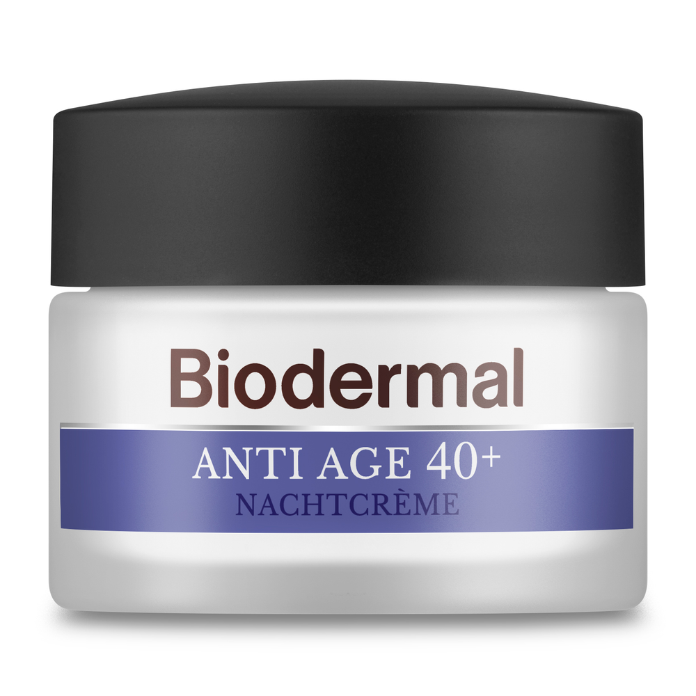 Biodermal Anti Age Nachtcrème 40+  met niacinamide & peptide