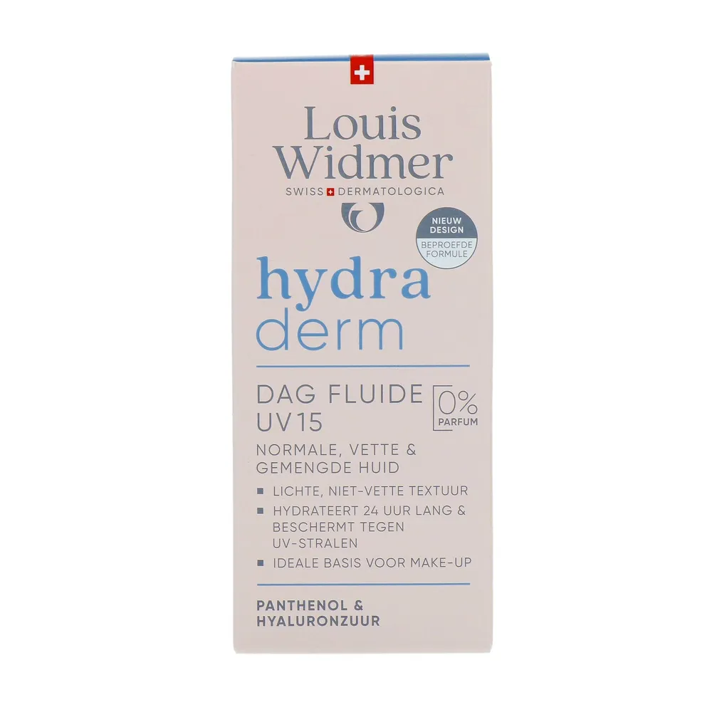 Louis Widmer Hydraderm Dag Fluide UV 15 Zonder Parfum