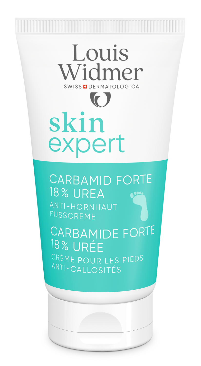 Louis Widmer Skinexpert Carbamide Forte 18 % Ureum Voetencrème Tegen Eelt Zonder Parfum