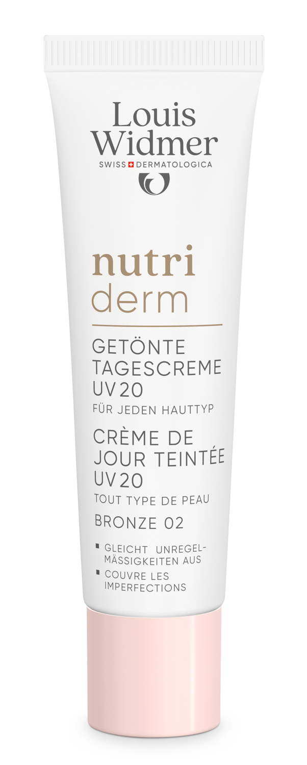Louis Widmer Nutriderm Getinte Dagcrème UV 20 Bronze 02 Zonder Parfum