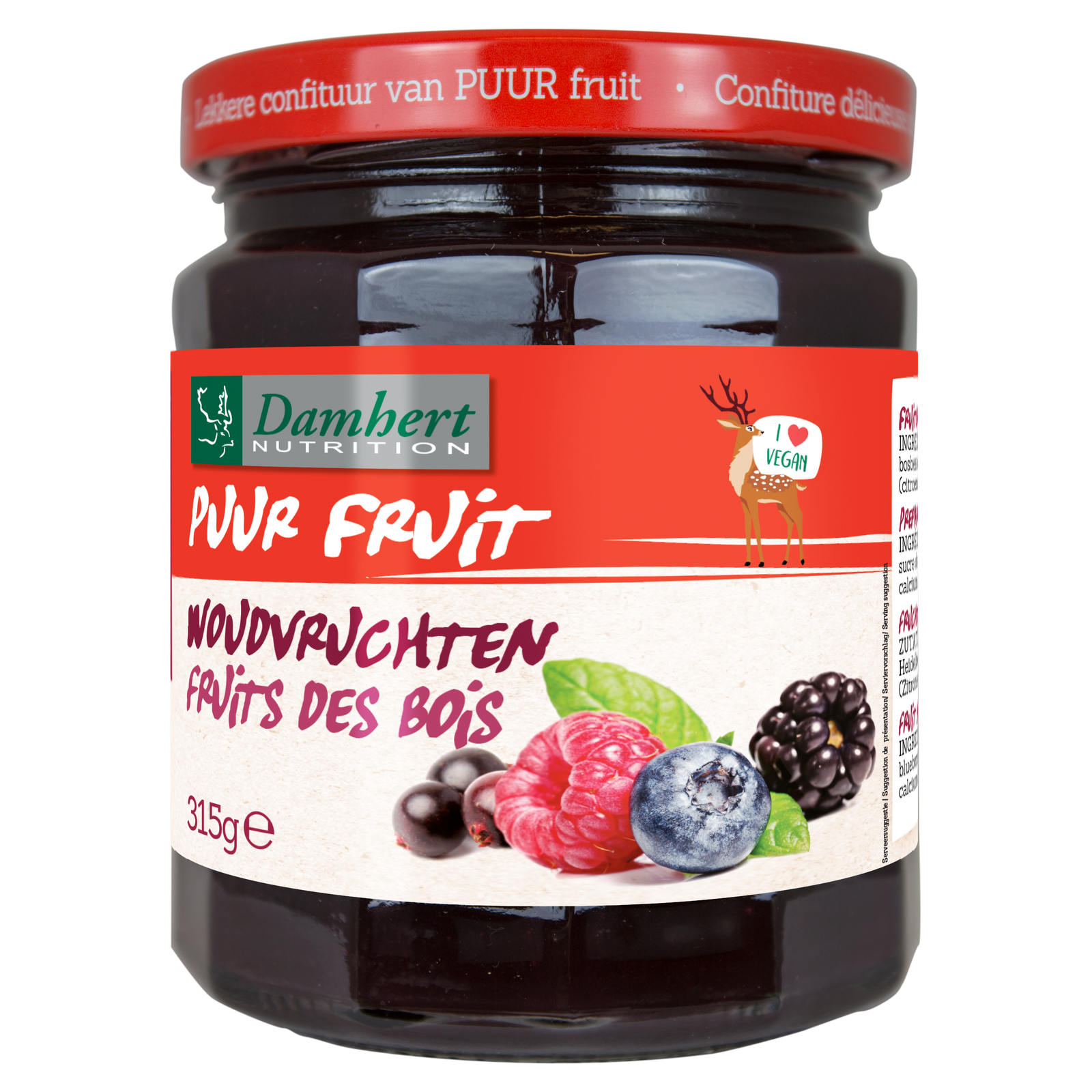 Damhert Puur Fruit Confituur Woudvrucht
