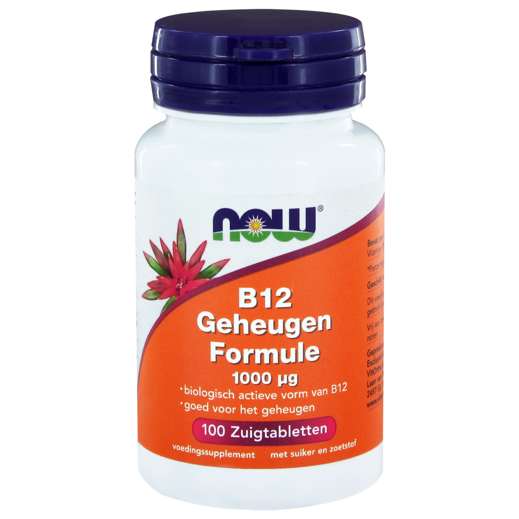 NOW B12 Geheugen Formule 1000mcg Zuigtabletten 100st