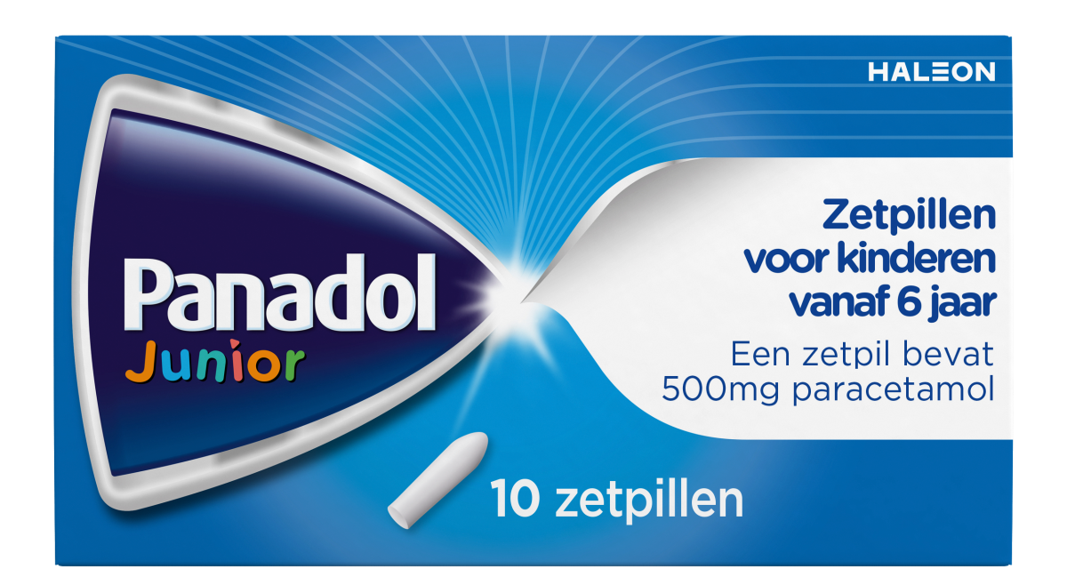 Panadol Junior Zetpillen 500mg - vanaf 6 jaar