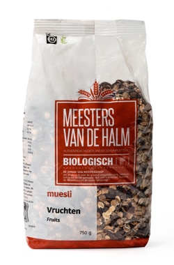 De Halm Muesli Vruchten Biologisch
