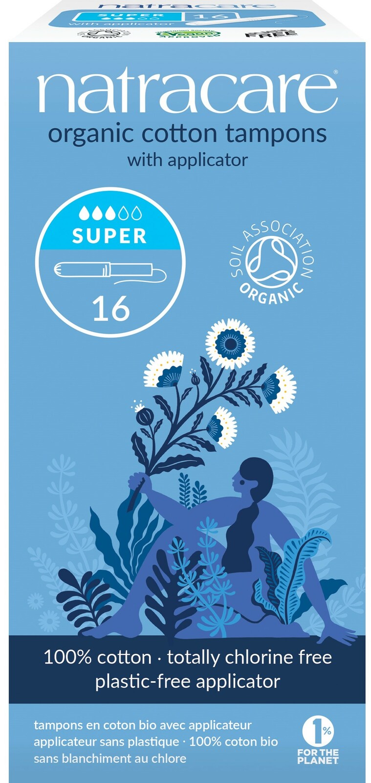 Natracare Cotton Tampons Super met Applicator