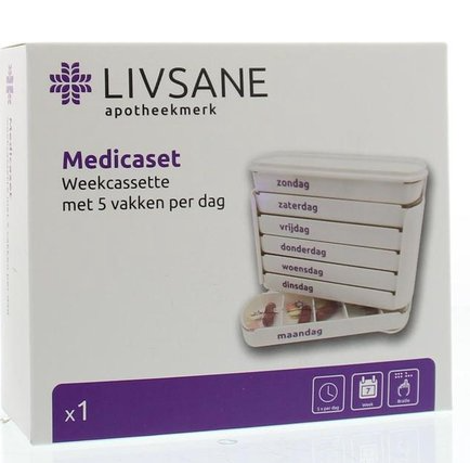 Livsane Medicaset Medicijnenbox Wit