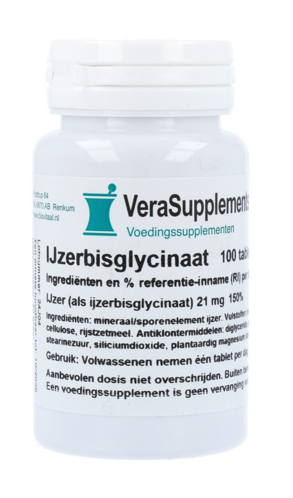 VeraSupplements Ijzerbisglycinaat Tabletten
