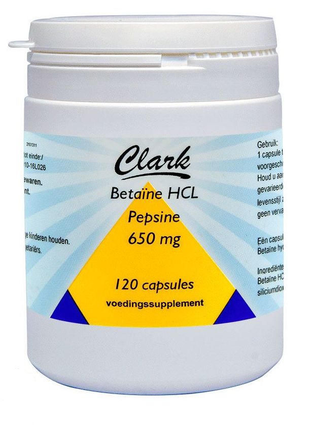 Clark Betaine HCL 650mg Capsules