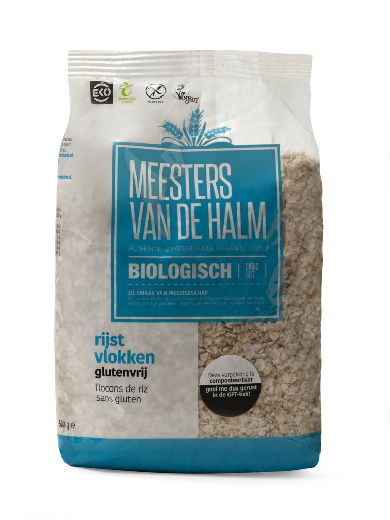De Halm Rijstvlokken Glutenvrij Biologisch