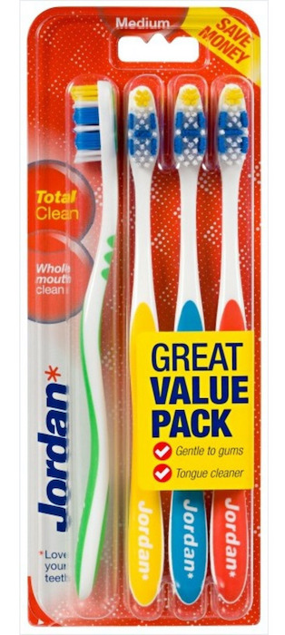 Jordan Tandenborstel Total Clean Medium 4st