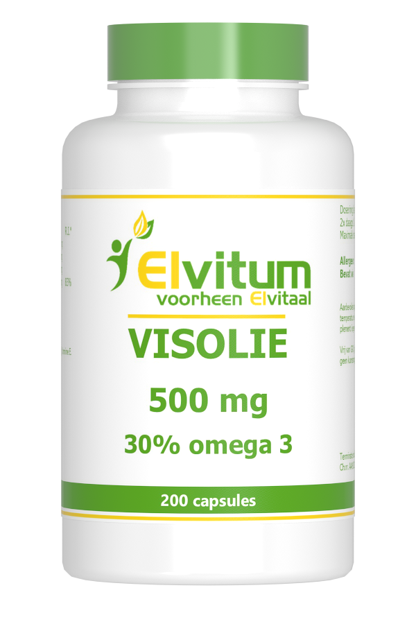 Elvitum Visolie 500mg Capsules