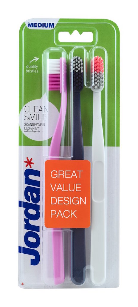 Jordan Tandenborstel Clean Smile Medium 3-pack