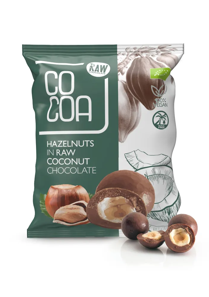 Cocoa Hazelnoten met Kokos Chocolade RAW