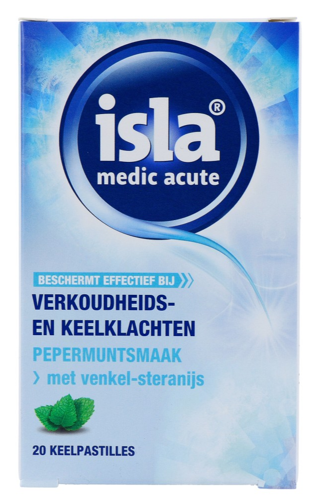 Isla Medic Acute Keelpastilles Pepermunt - bij verkoudheids- en keelklachten