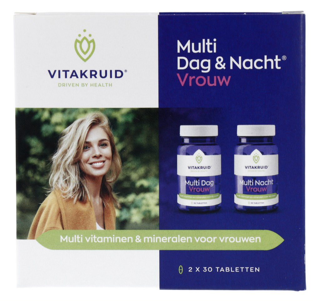 Vitakruid Multi Dag & Nacht Vrouw 100% Vegan 2 x 30