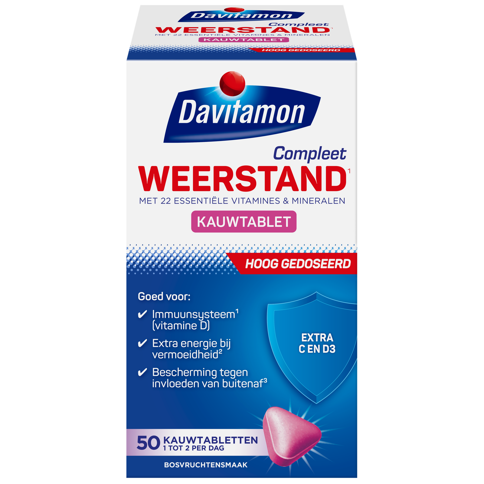 Davitamon Compleet Weerstand Hoog Gedoseerd Kauwtabletten